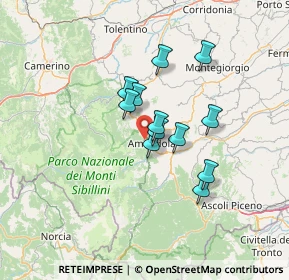 Mappa Via Calvaresi, 63857 Amandola FM, Italia (10.1)