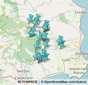 Mappa Via Catoso, 88836 Cotronei KR, Italia (11.3495)