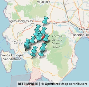 Mappa Località Su Guventu, 09010 Nuxis SU, Italia (9.674)