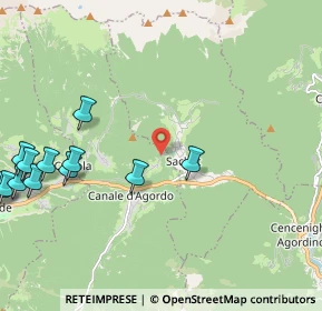 Mappa Strada Provinciale, 32020 Vallada Agordina BL, Italia (2.7925)