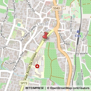 Mappa Viale Alcide De Gasperi, 25, 38023 Cles, Trento (Trentino-Alto Adige)