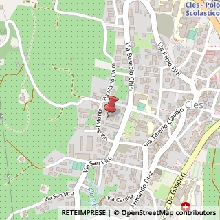 Mappa Via del Monte, 20, 38023 Cles, Trento (Trentino-Alto Adige)