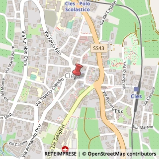 Mappa Via Carlo Antonio Pilati, 10, 38023 Cles, Trento (Trentino-Alto Adige)