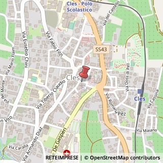 Mappa Piazza Municipio, 7, 38023 Cles, Trento (Trentino-Alto Adige)