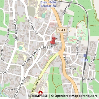 Mappa Via Enrico Bergamo, 8, 38023 Cles, Trento (Trentino-Alto Adige)