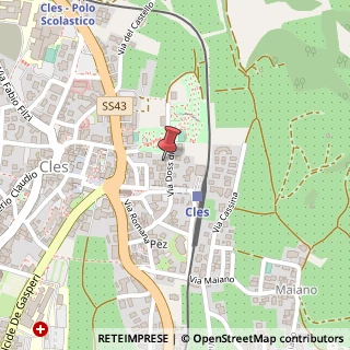 Mappa Via Doss di Pez, 21, 38023 Cles, Trento (Trentino-Alto Adige)