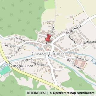 Mappa Via zorutti 7, 33020 Cavazzo Carnico, Udine (Friuli-Venezia Giulia)