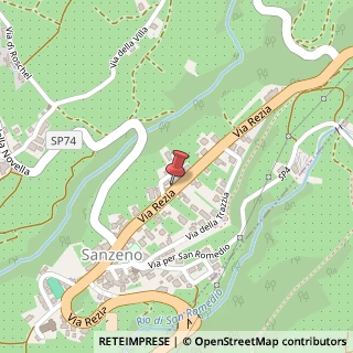 Mappa Via Nazionale, 11, 38010 Sanzeno, Trento (Trentino-Alto Adige)