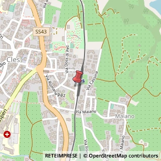 Mappa Via Eugenio Dallafior, 30, 38023 Cles, Trento (Trentino-Alto Adige)