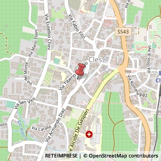 Mappa Via Tiberio Claudio, 18, 38023 Cles, Trento (Trentino-Alto Adige)