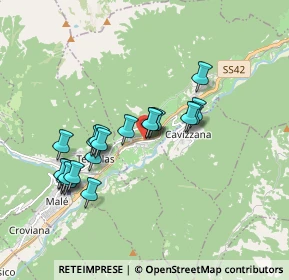Mappa Via del Zocol, 38022 Caldes TN, Italia (1.617)
