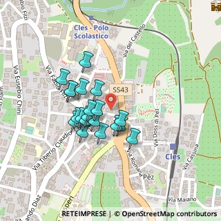 Mappa Via Enrico Bergamo, 38023 Cles TN, Italia (0.169)