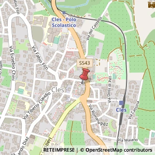 Mappa Via Carlo Antonio Martini, 28, 38023 Cles, Trento (Trentino-Alto Adige)