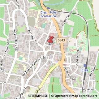 Mappa Via Giovanni e Tina Lorenzoni, 3, 38023 Cles, Trento (Trentino-Alto Adige)