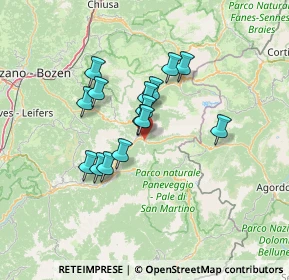 Mappa Strada de San Pelegrin, 38035 Moena TN, Italia (10.25333)
