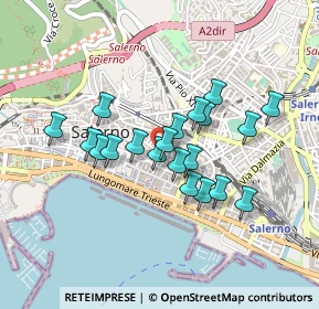 Mappa Piazza Principe Amedeo, 84122 Salerno SA, Italia (0.3805)