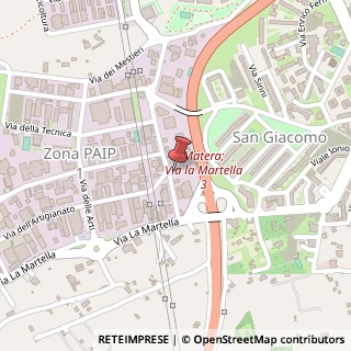 Mappa Via Giardinelle, 20/E, 75100 Matera, Matera (Basilicata)