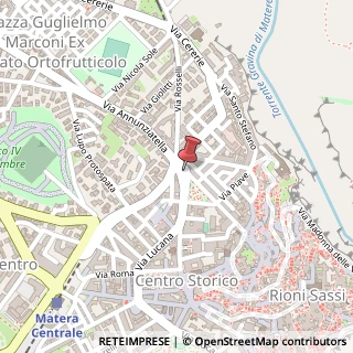 Mappa Via Tommaso Stigliani,  86, 75100 Matera, Matera (Basilicata)