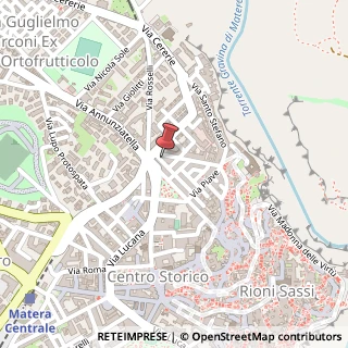 Mappa Via O. Tataranni, 38, 75100 Matera, Matera (Basilicata)