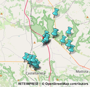 Mappa A14 uscita MOTTOLA-CASTELLANETA, 74011 Castellaneta TA, Italia (3.43913)