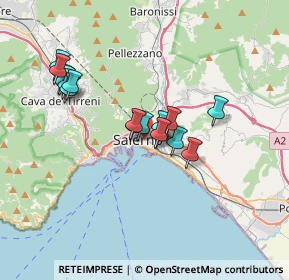 Mappa Via S. Gregorio VII, 84125 Salerno SA, Italia (3.13529)