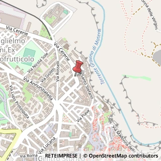 Mappa Via Giuseppe Gattini, 36, 75100 Matera, Matera (Basilicata)
