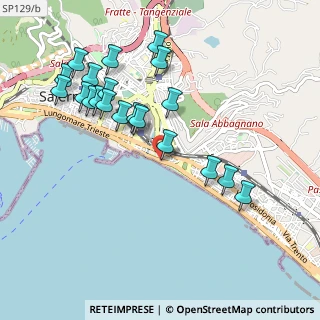 Mappa Via Alfonso Carella, 84123 Salerno SA, Italia (1.105)