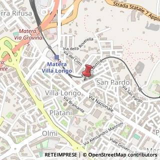 Mappa Via San Pardo, 156, 75100 Matera, Matera (Basilicata)