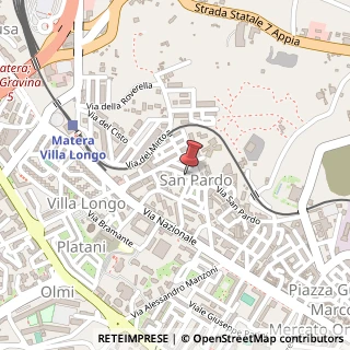 Mappa Via San Pardo,  94, 75100 Matera, Matera (Basilicata)