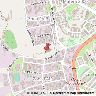 Mappa Via dei Mestieri, 1, 75100 Matera, Matera (Basilicata)