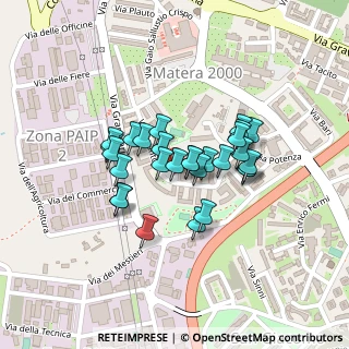 Mappa Via Taranto, 75100 Matera MT, Italia (0.17107)