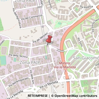Mappa Via della Tecnica, 2, 75100 Matera, Matera (Basilicata)