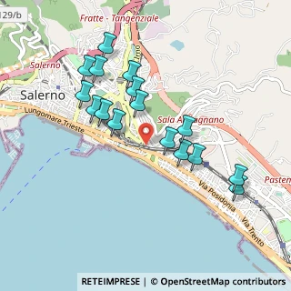 Mappa Via Gaetano Rocco, 84127 Salerno SA, Italia (0.9625)