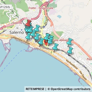 Mappa Via Leonino Vinciprova, 84127 Salerno SA, Italia (0.8245)