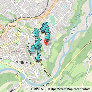 Mappa Via Francesco Agosti, 32100 Belluno BL, Italia (0.2963)