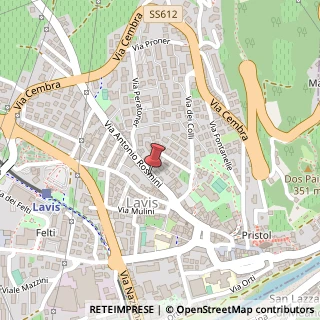 Mappa Via A. Rosmini, 39, 38015 Lavis, Trento (Trentino-Alto Adige)