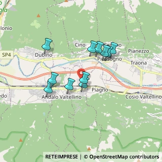Mappa Via per Mantello, 23010 Mantello SO, Italia (1.44545)