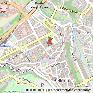 Mappa Piazza Giorgio Piloni, 21, 32100 Belluno, Belluno (Veneto)