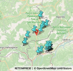 Mappa Busarel, 38050 Imer TN, Italia (12.7795)