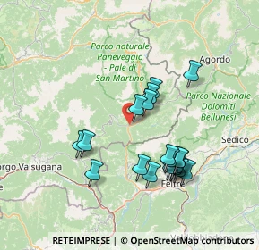 Mappa Busarel, 38050 Imer TN, Italia (13.44474)