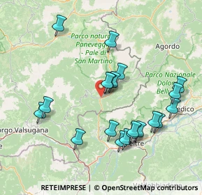 Mappa Busarel, 38050 Imer TN, Italia (15.5065)