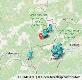 Mappa Busarel, 38050 Imer TN, Italia (12.45)