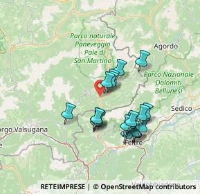 Mappa Busarel, 38050 Imer TN, Italia (12.0145)