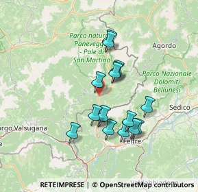 Mappa Busarel, 38050 Imer TN, Italia (11.68125)