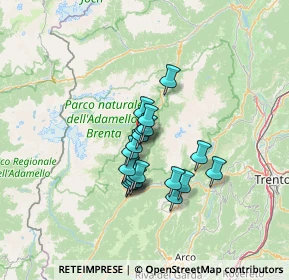Mappa Via dei Giardini, 38086 Massimeno TN, Italia (9.35263)