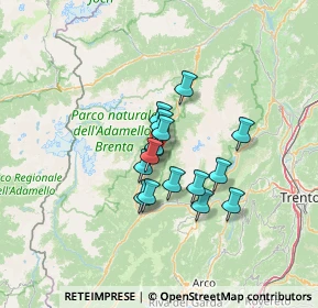 Mappa Via dei Giardini, 38086 Massimeno TN, Italia (8.74688)