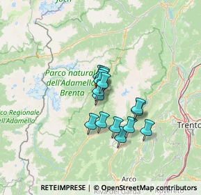 Mappa Via dei Giardini, 38086 Massimeno TN, Italia (8.552)