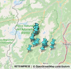 Mappa Via dei Giardini, 38086 Massimeno TN, Italia (8.54211)