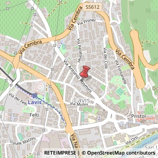 Mappa Via Antonio Rosmini,  57, 38100 Lavis, Trento (Trentino-Alto Adige)