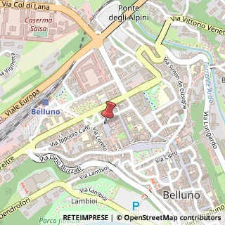 Mappa Via Ippolito Caffi, 17, 32100 Belluno, Belluno (Veneto)